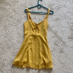 Yellow mini dress